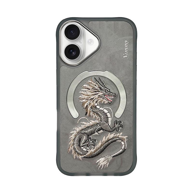 NIMMY · MagSafe-Compatible 3D Embroidered Dragon Case for iPhone 16 · 1