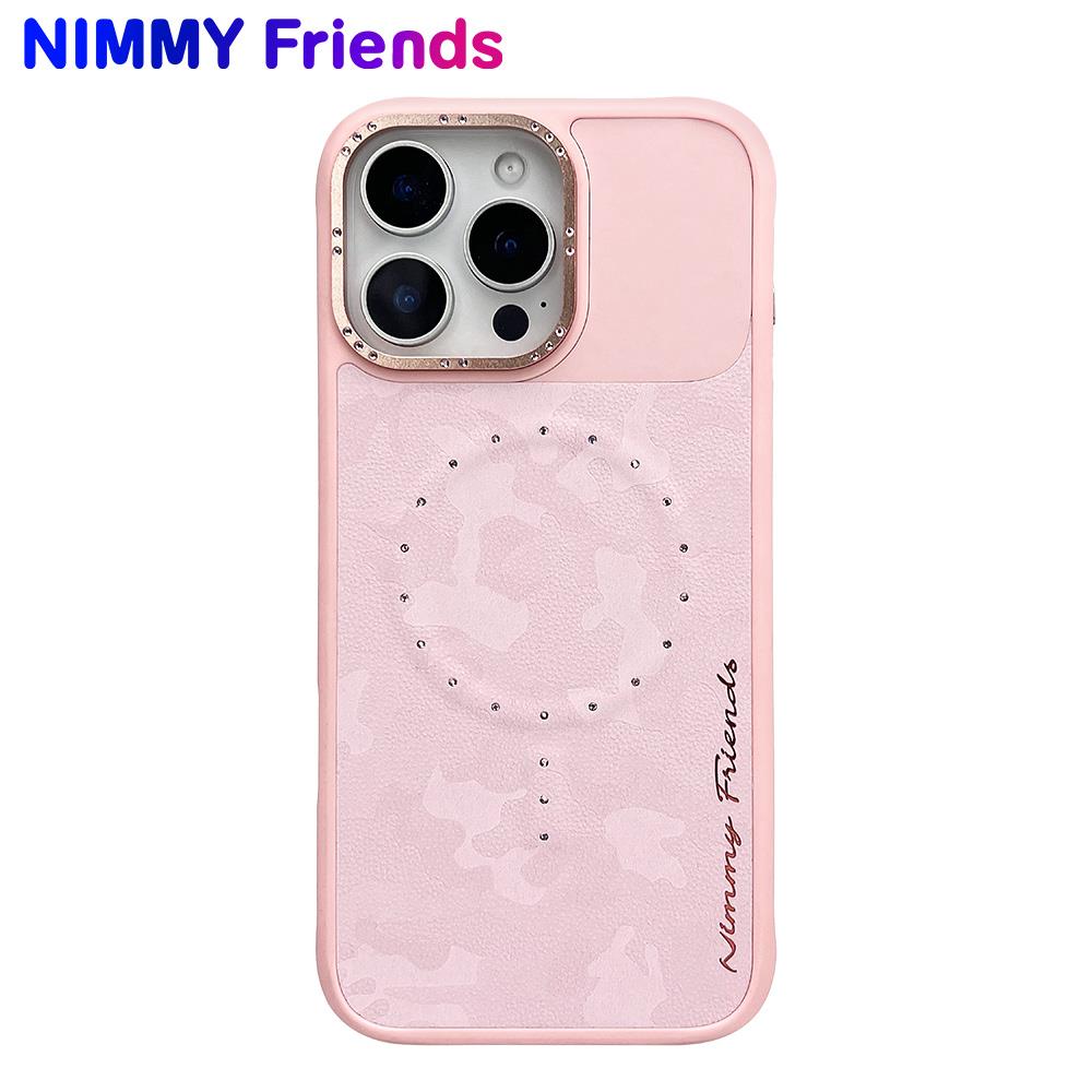 NIMMY · MagSafe-Compatible Magnetic Fashion Stone Pembe Case for iPhone 16 · 1