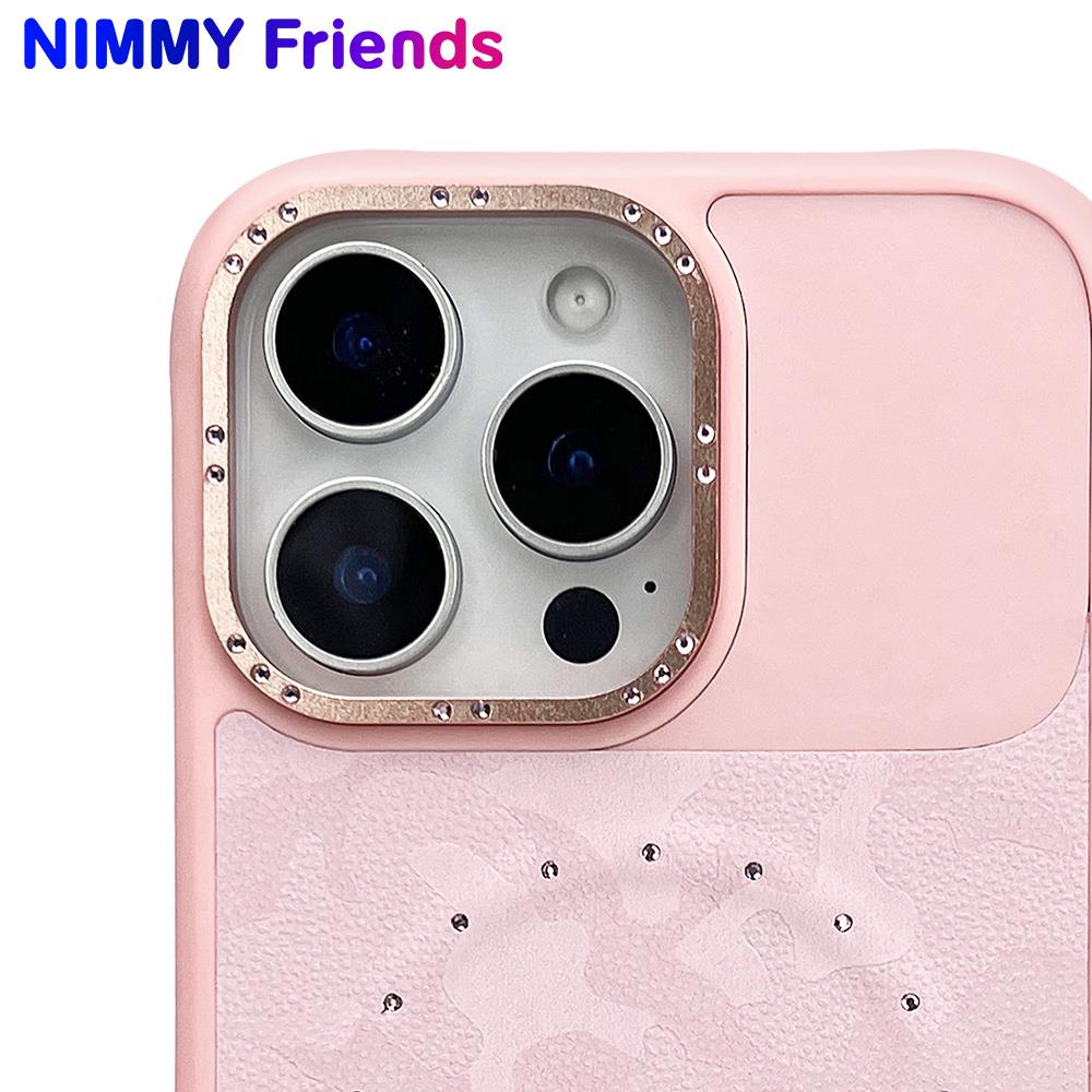NIMMY · MagSafe-Compatible Magnetic Fashion Stone Pembe Case for iPhone 16 · 2