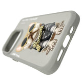 NIMMY 3D Embroidered Kabartmalı Dog Zincir Gözlük Detay Cool Glasses Case for iPhone 16 Pro Max · 4