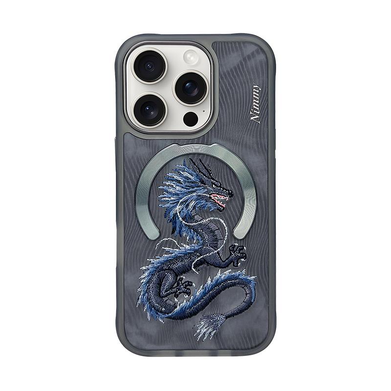 NIMMY · MagSafe-Compatible 3D Embroidered Mavi Dragon Patterned Case for iPhone 16 Pro · 1