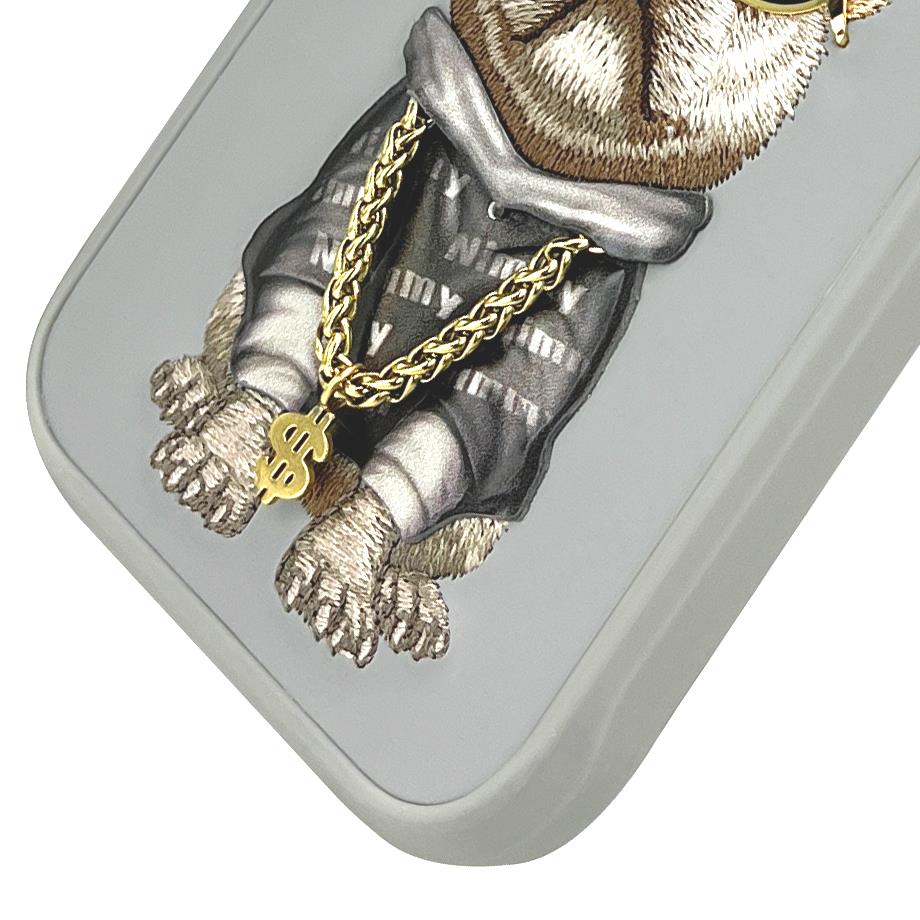 NIMMY 3D Embroidered Kabartmalı Dog Zincir Gözlük Detay Cool Glasses Case for iPhone 16 Pro Max · 7