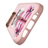 NIMMY · 3D Embroidery Gözlük and Fermuar Decorated Catcik Patterned Silicone Case 2.0 for iPhone 16 Pro · 3