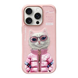 NIMMY · 3D Embroidery Gözlük and Fermuar Decorated Catcik Patterned Silicone Case 2.0 for iPhone 16 Pro · 1
