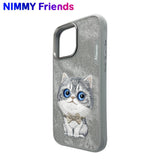 NIMMY · 3D Embroidered Eye Detail Cat Design Silicone Case for iPhone 16 Pro · 2