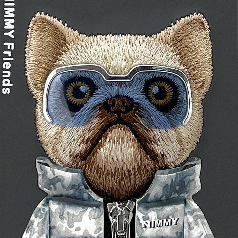 NIMMY · 3D Embroidered Gözlük and Zipper Detail Dog Design Case 2.0 for iPhone 16 Pro · 7