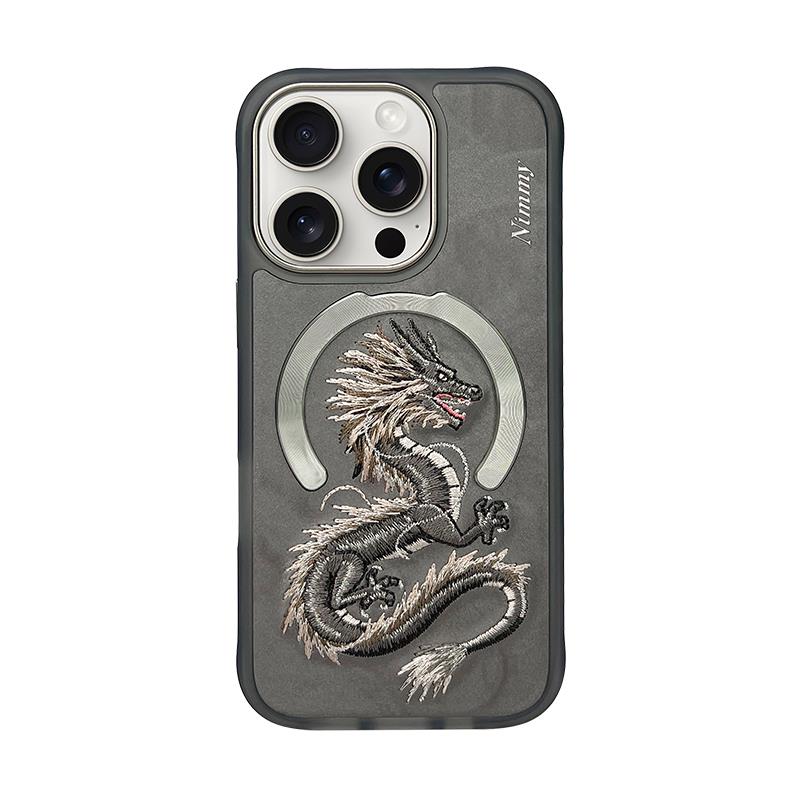 NIMMY · MagSafe-Compatible 3D Embroidered Dragon Patterned Case for iPhone 16 Pro · 1