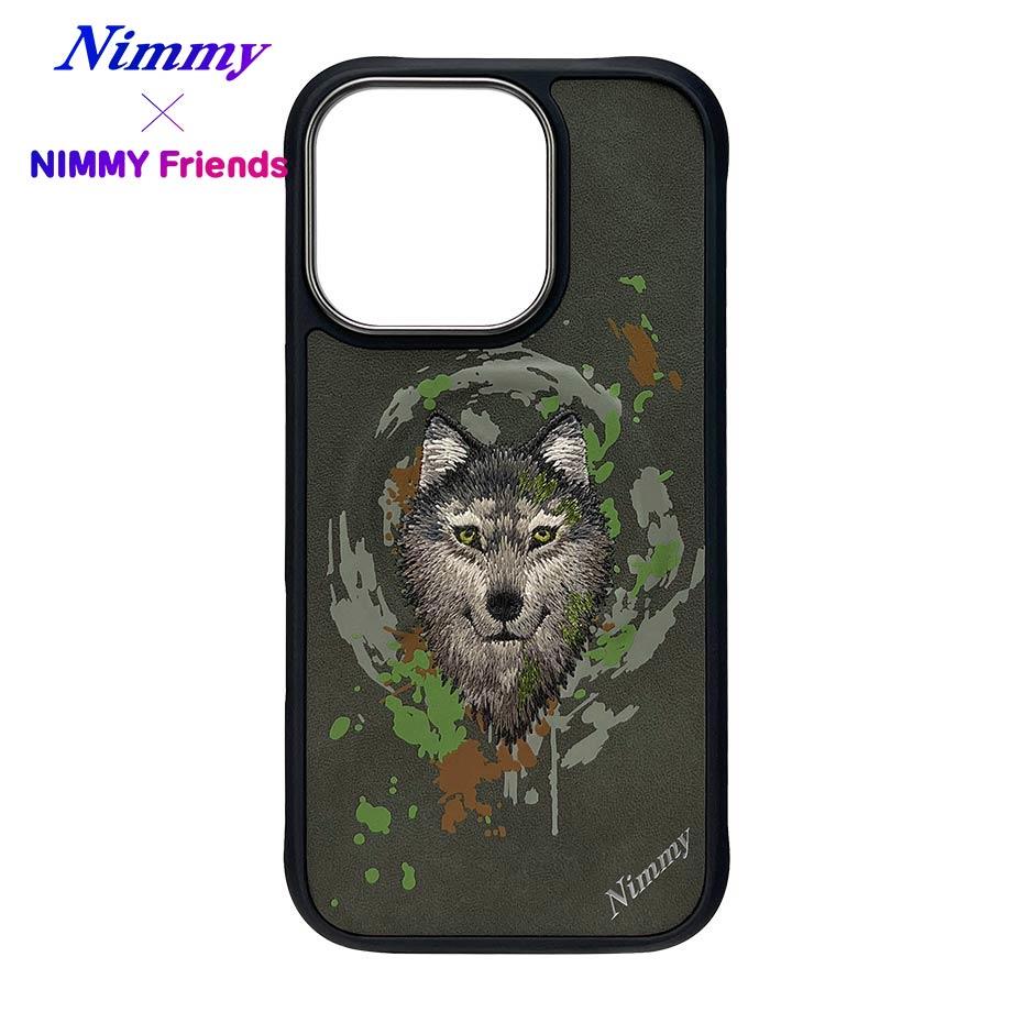 NIMMY · 3D Faux Leather Üstüne Embroidered Kurt Patterned Silicone Case 2.0 for iPhone 16 Pro · 2