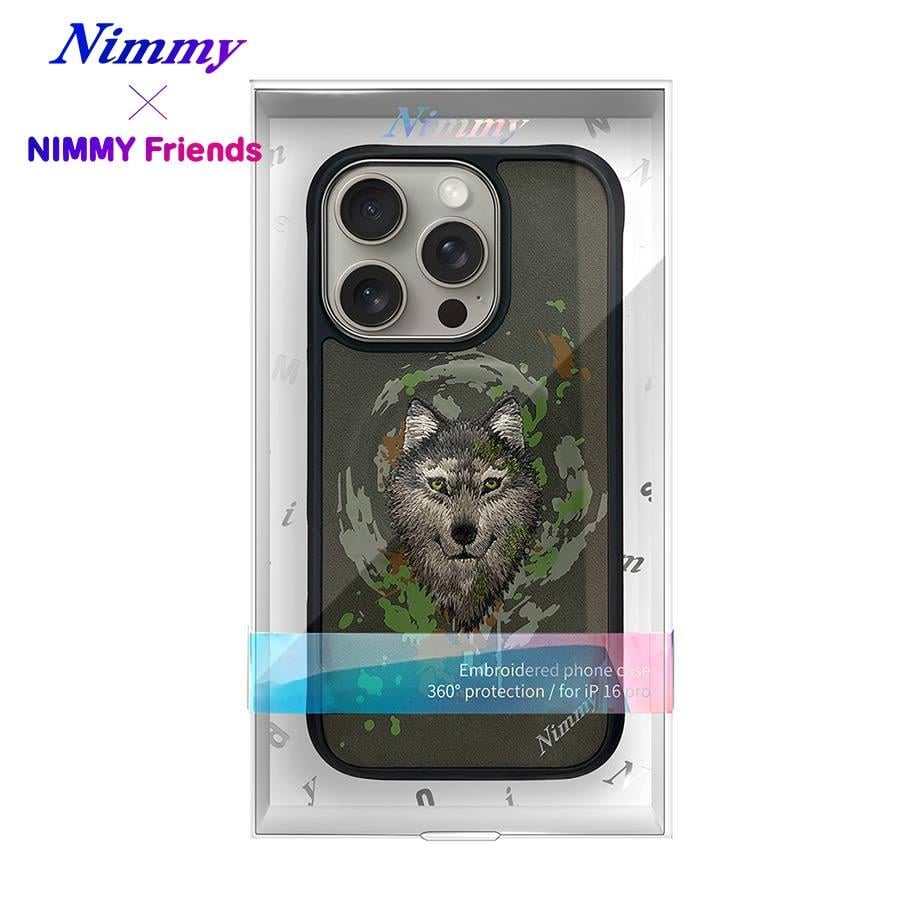 NIMMY · 3D Faux Leather Üstüne Embroidered Kurt Patterned Silicone Case 2.0 for iPhone 16 Pro · 6