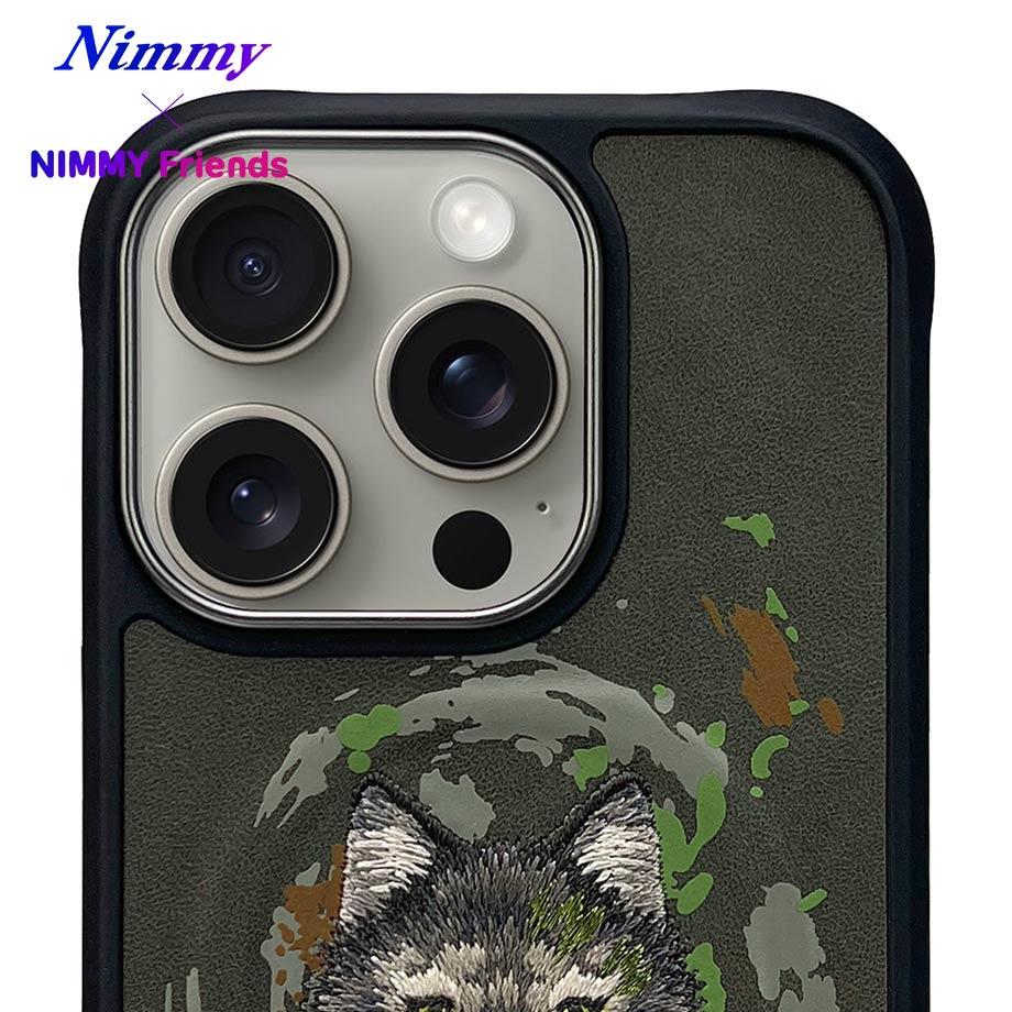 NIMMY · 3D Faux Leather Üstüne Embroidered Kurt Patterned Silicone Case 2.0 for iPhone 16 Pro · 5