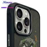 NIMMY · 3D Faux Leather Üstüne Embroidered Kurt Patterned Silicone Case 2.0 for iPhone 16 Pro · 3