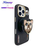 NIMMY Premium 3D Gözlük and Zincir Detail Embroidered Dog Case 2.0 for iPhone 16 Pro · 6