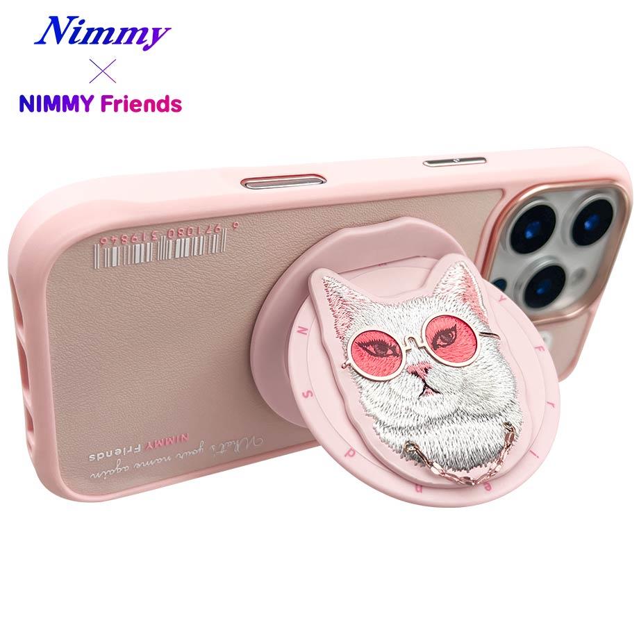 NIMMY 3D Pop Socket Aparatlı Embroidered Cat Figürlü Premium Case 2.0 for iPhone 16 Pro · 1