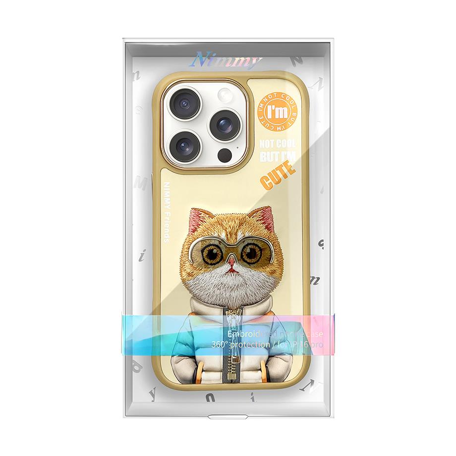 NIMMY · 3D Embroidered Catcik Patterned Silicone Case 2.0 for iPhone 16 Pro Max · 8