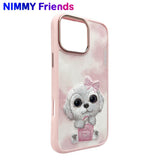 NIMMY · 3D Embroidered Eye Detail Dog Design Silicone Case for iPhone 16 Pro Max · 3