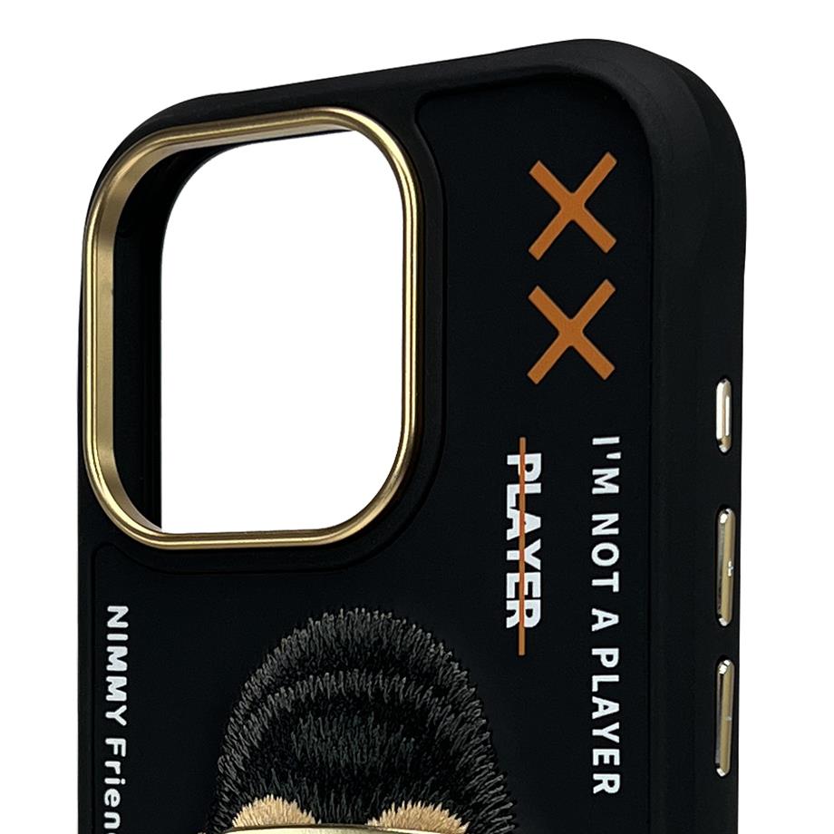 NIMMY · 3D Embroidery Fermuar Mont Decorated Gorilla Patterned Silicone Case 2.0 for iPhone 16 Pro Max · 2