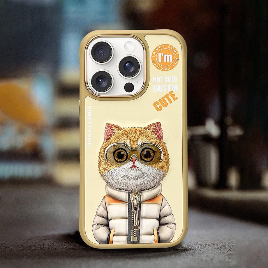 NIMMY · 3D Embroidered Catcik Patterned Silicone Case 2.0 for iPhone 16 Pro Max · 7