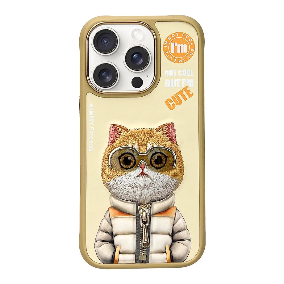 NIMMY · 3D Embroidered Catcik Patterned Silicone Case 2.0 for iPhone 16 Pro Max · 1
