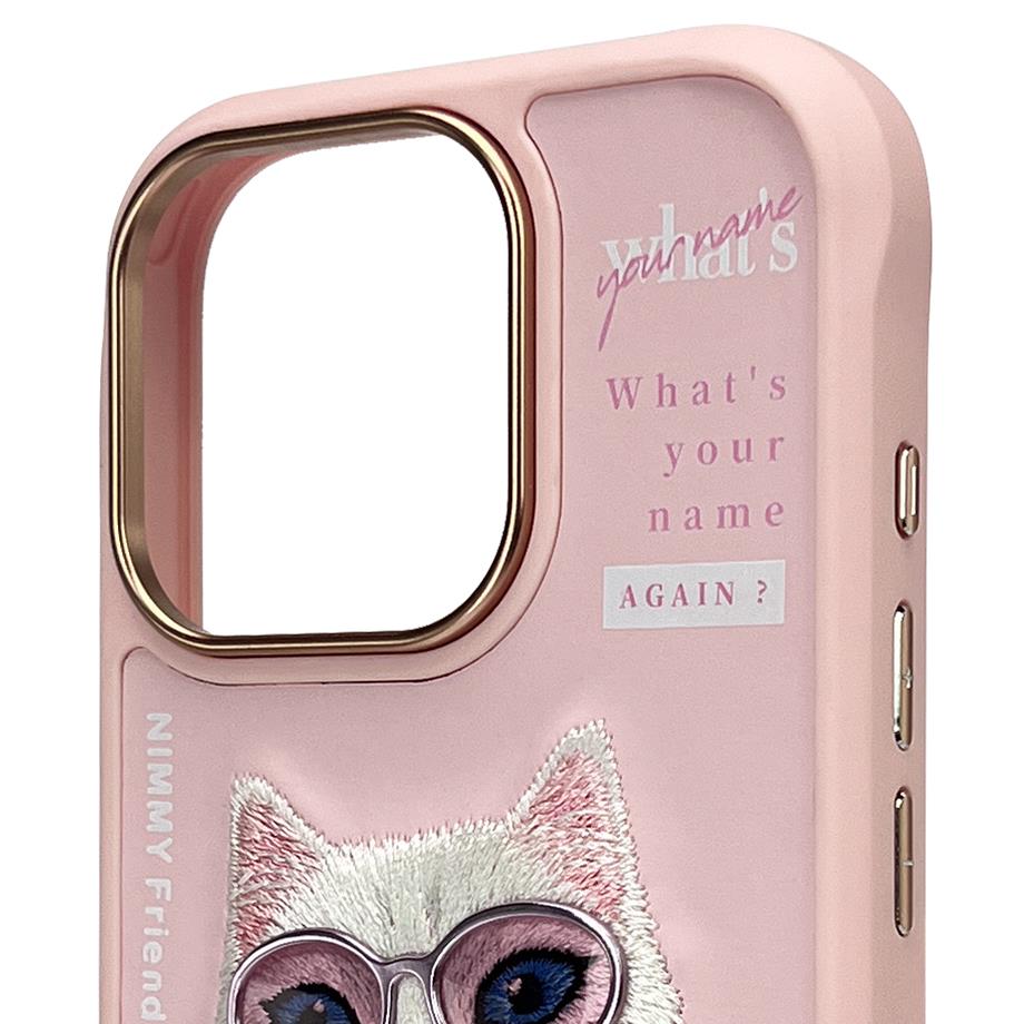 NIMMY · 3D Embroidered Catcik Patterned Silicone Case 2.0 for iPhone 16 Pro Max · 2