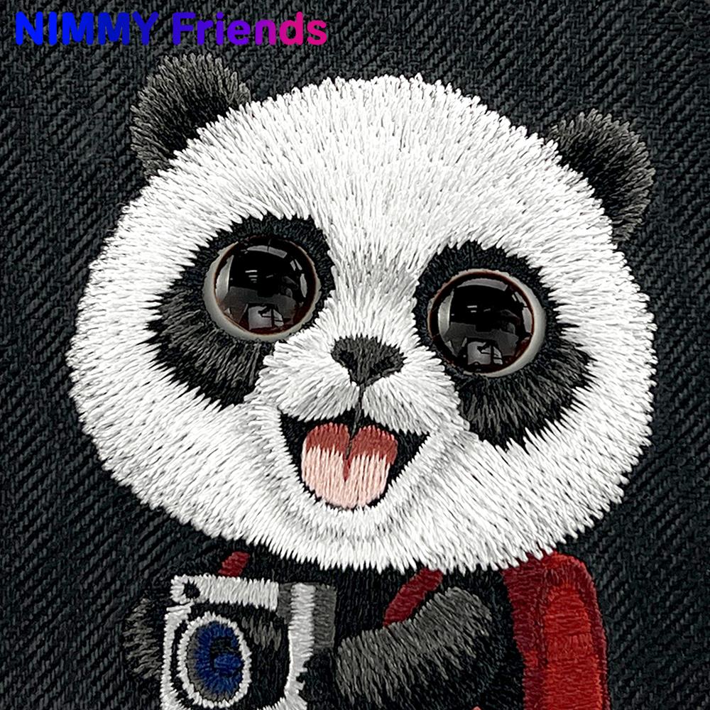 NIMMY · 3D Embroidered Eye Detail Panda Design Silicone Case for iPhone 16 Pro Max · 6