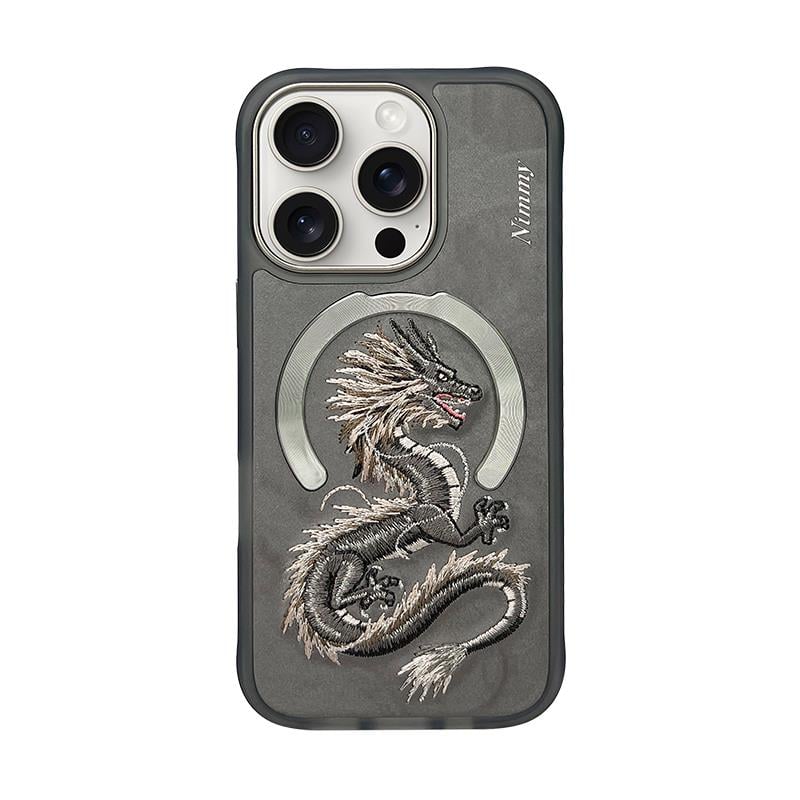 NIMMY · MagSafe-Compatible 3D Embroidered Dragon Patterned Case for iPhone 16 Pro Max · 1