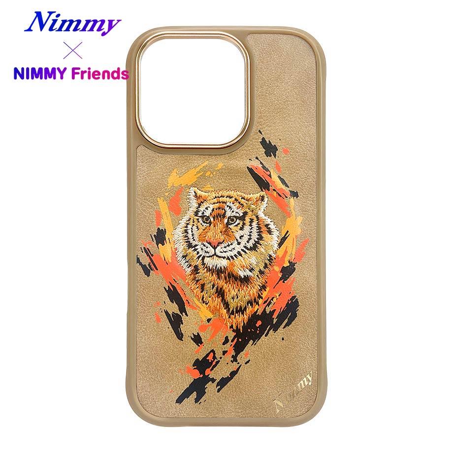 NIMMY · 3D Faux Leather Üstüne Embroidered Kaplan Patterned Case 2.0 for iPhone 16 Pro Max · 2
