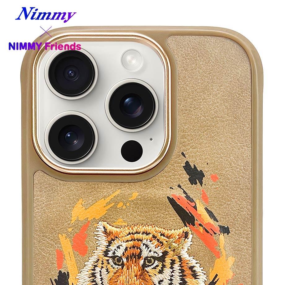 NIMMY · 3D Faux Leather Üstüne Embroidered Kaplan Patterned Case 2.0 for iPhone 16 Pro Max · 3