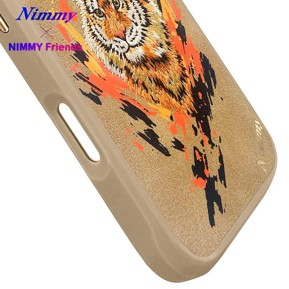 NIMMY · 3D Faux Leather Üstüne Embroidered Kaplan Patterned Case 2.0 for iPhone 16 Pro Max · 5