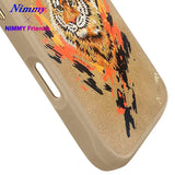 NIMMY · 3D Faux Leather Üstüne Embroidered Kaplan Patterned Case 2.0 for iPhone 16 Pro Max · 5