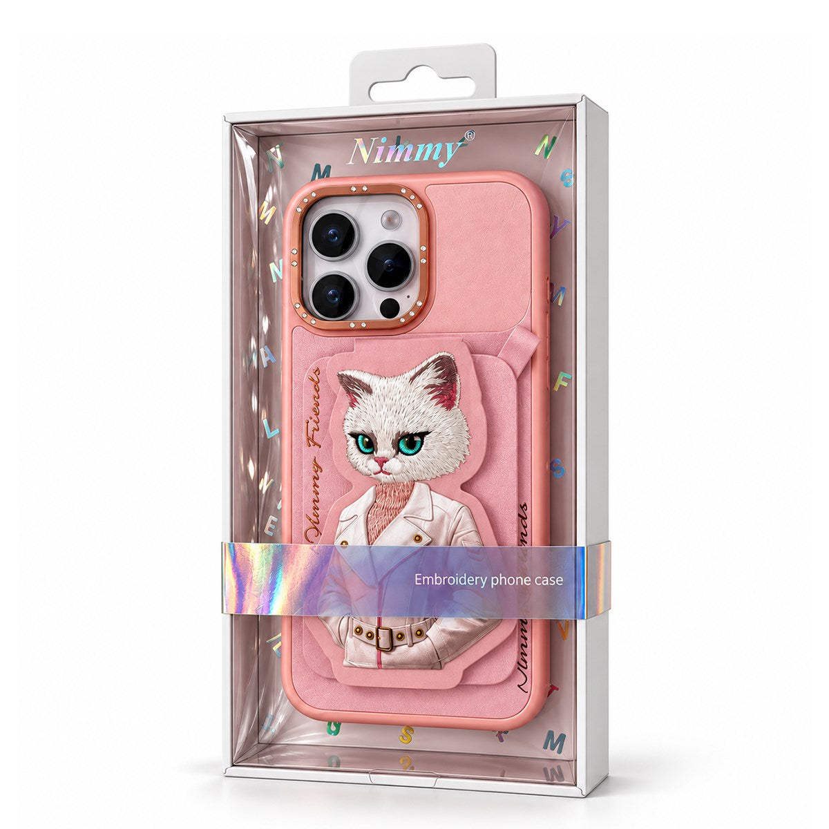 NIMMY · MagSafe-Compatible Pembe Cat Design Card Holder Case - N-CXMC-KTHZ for iPhone 16 Pro Max · 3
