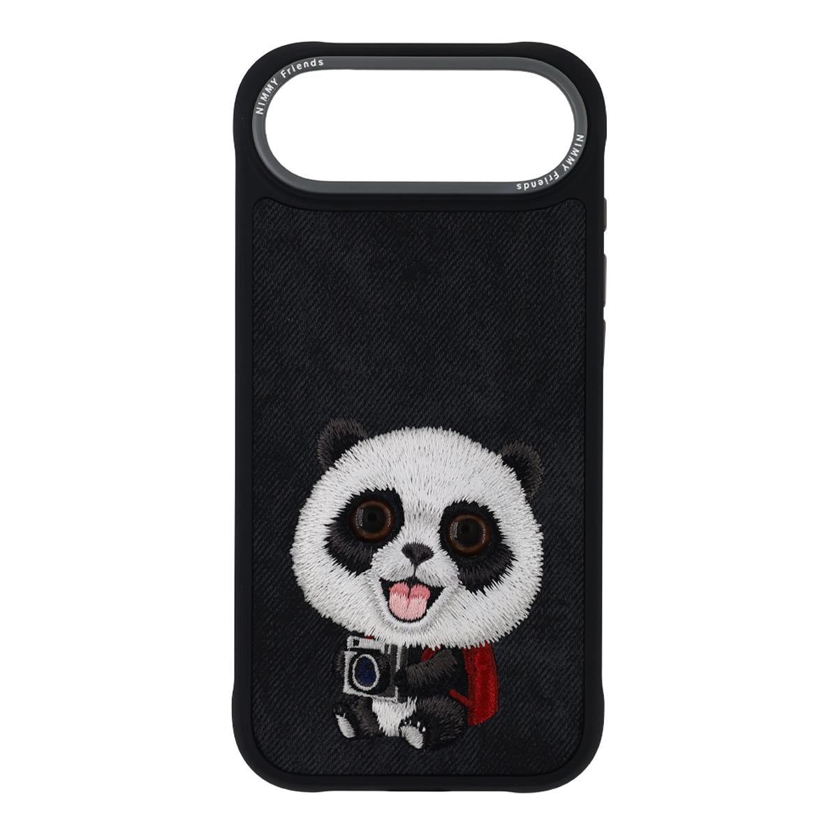 NIMMY · Metal Frame 3D Embroidery Big Eyes Panda Design Case 2.0 for iPhone 17 Air · 1