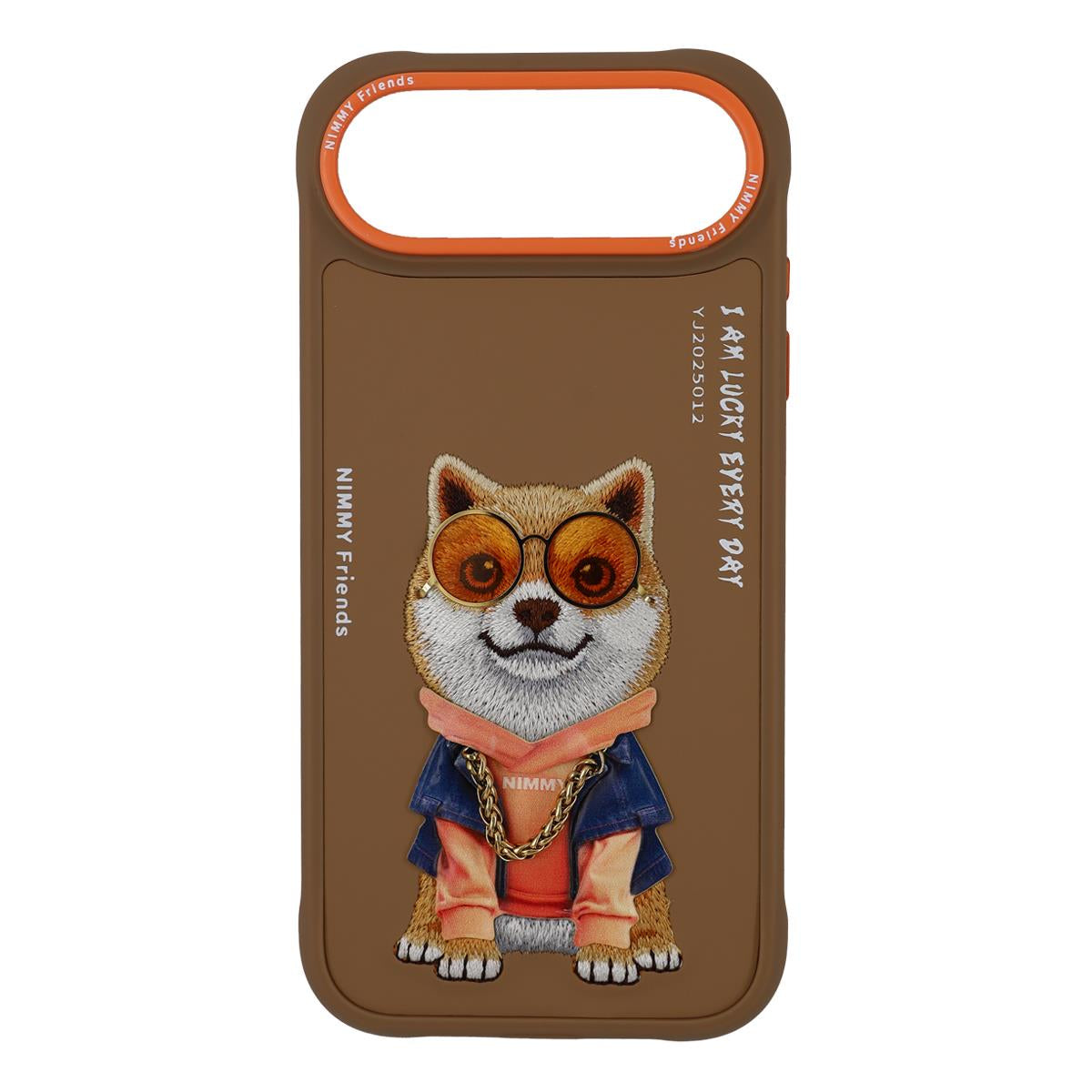 NIMMY · Embroidered Zincir and Glasses Detail Shiba Inu Dog Design Case for iPhone 17 Air · 1