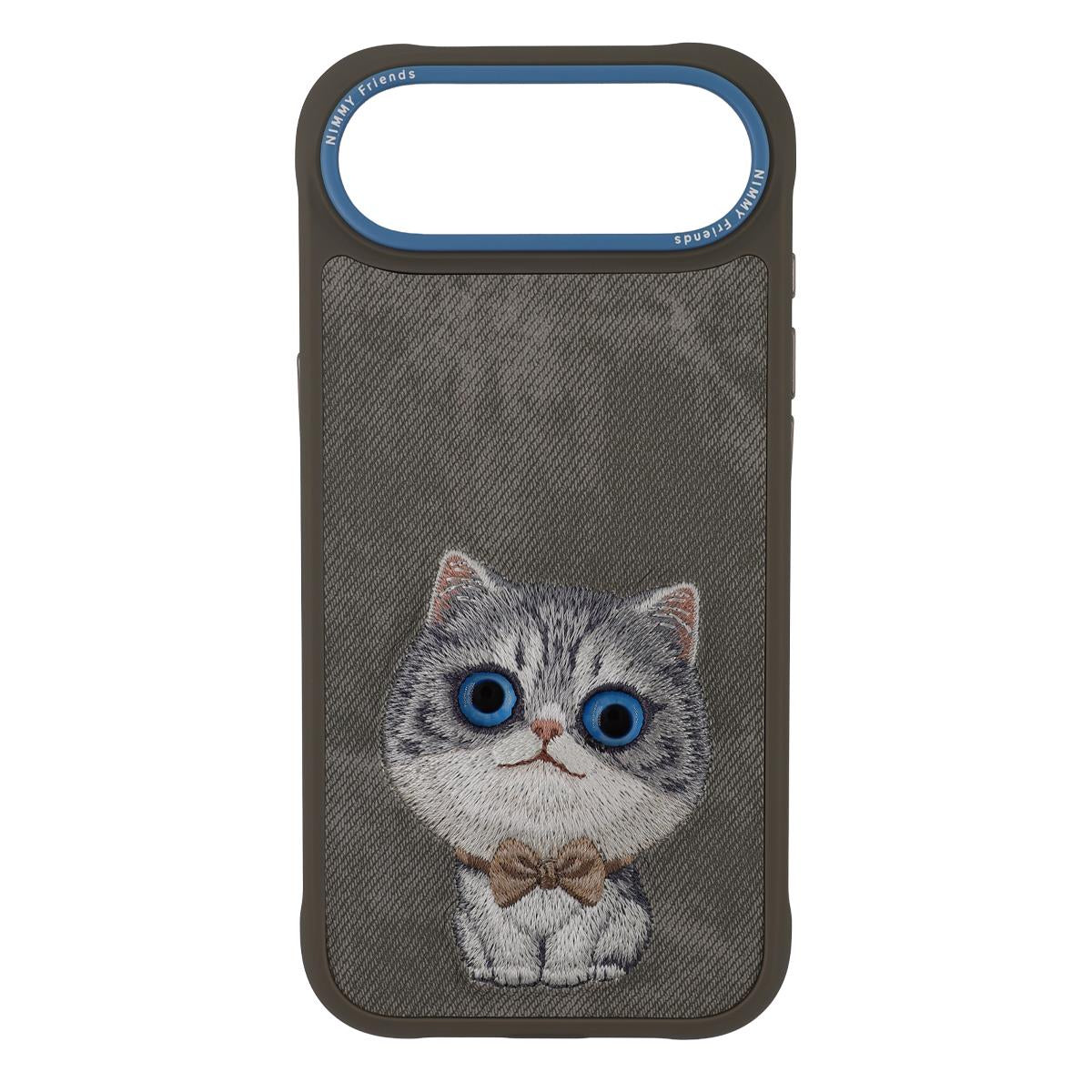 NIMMY · Metal Frame 3D Embroidery Big Eyes Cat Design Case 2.0 for iPhone 17 Air · 1