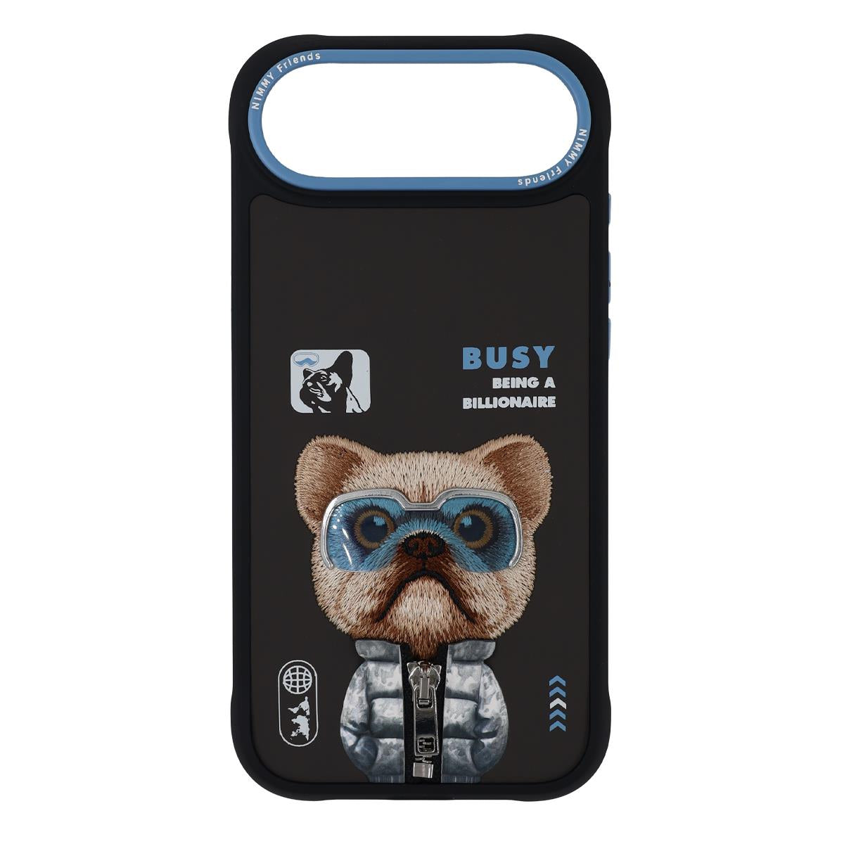 NIMMY iPhone 17 Air · Embroidered Gözlük and Zipper Detail Little Rich Tycoon Phone Case 2.0 · 1