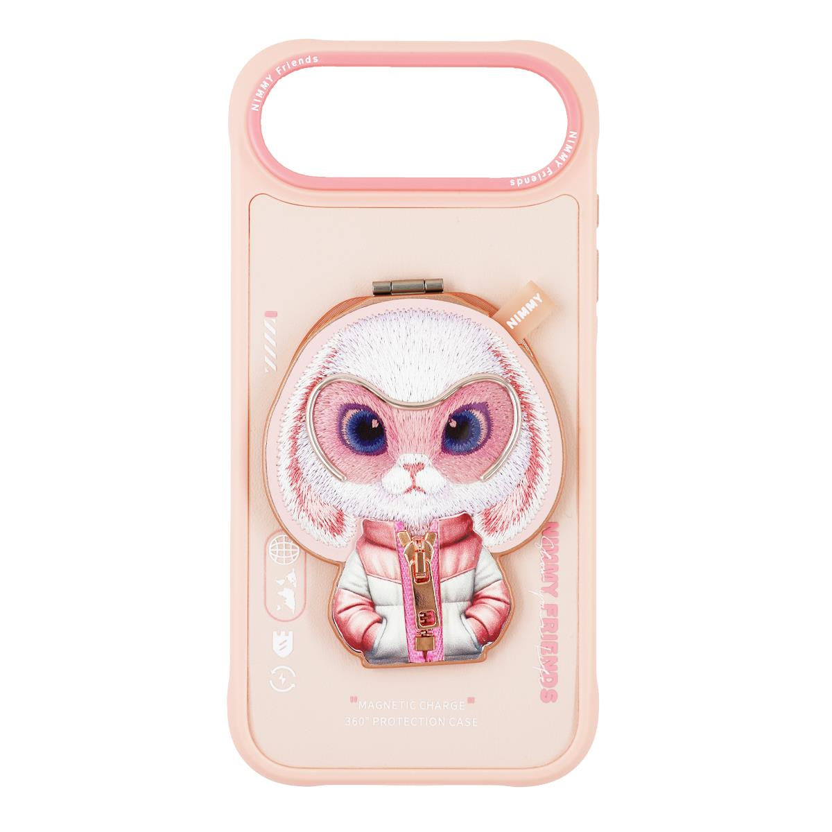 NIMMY iPhone 17 Air · MagSafe-Compatible Pembe Tavşan Aparatlı Magnetic Stand Phone Case 2.0 · 1