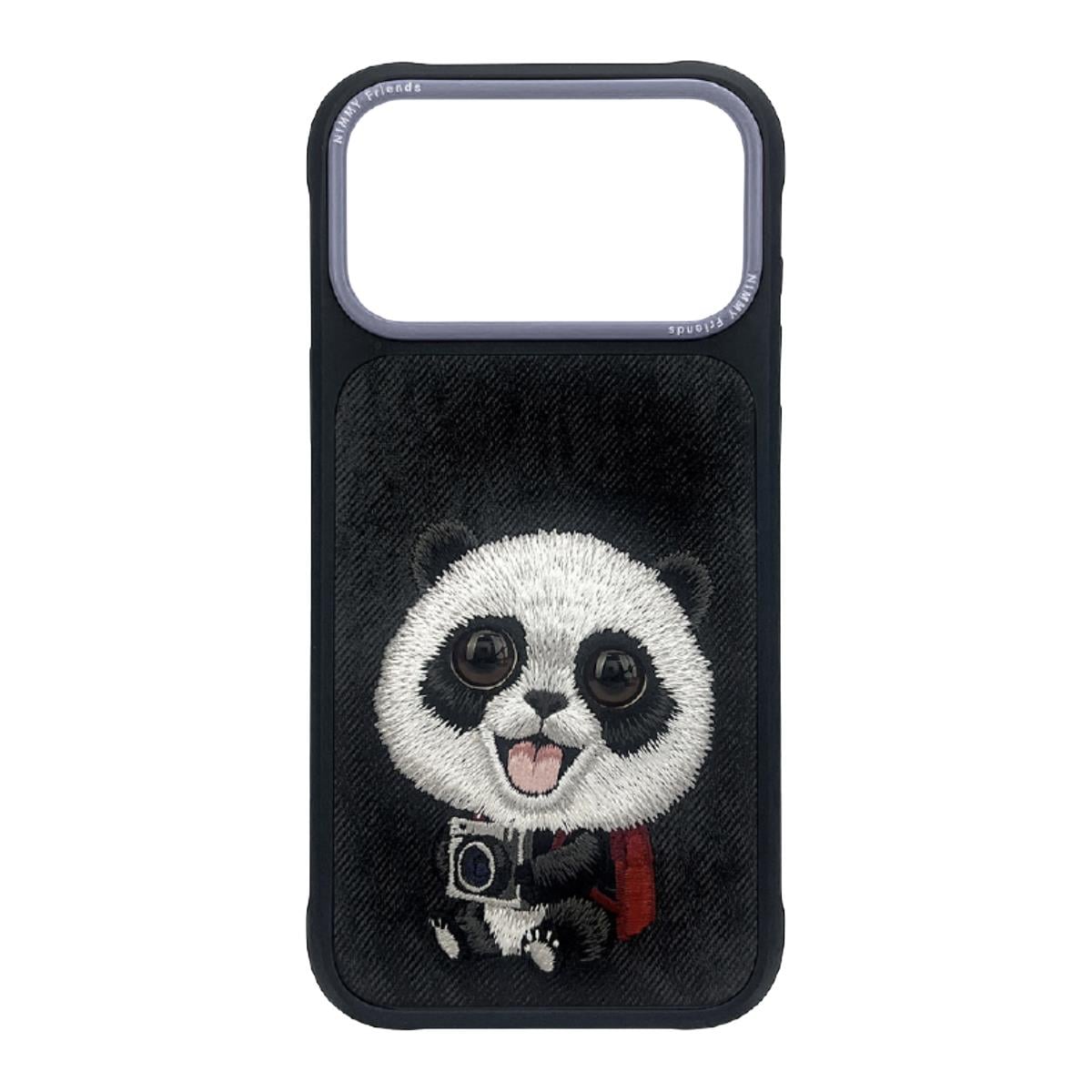 NIMMY 3D Göz Embroidered Kabartmalı Panda New Big Eyes Case for iPhone 17 Pro Max / iPhone 18 Pro Max · 2