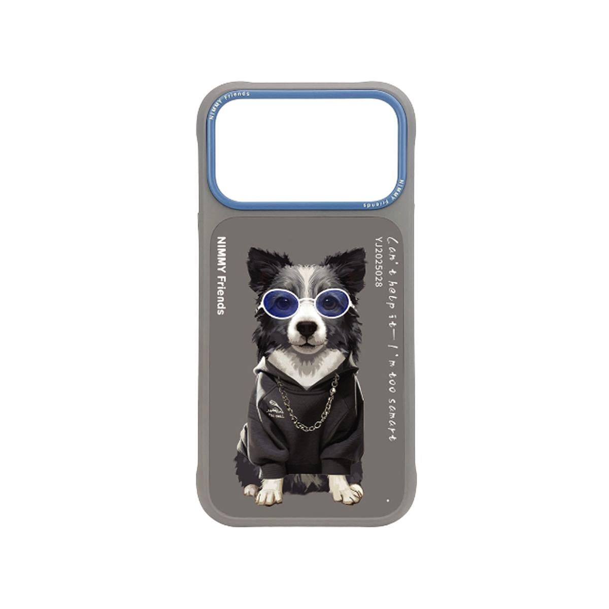 NIMMY · Embroidered Zincir and Glasses Detail Border Collie Dog Design Case for iPhone 17 Pro Max / iPhone 18 Pro Max · 1