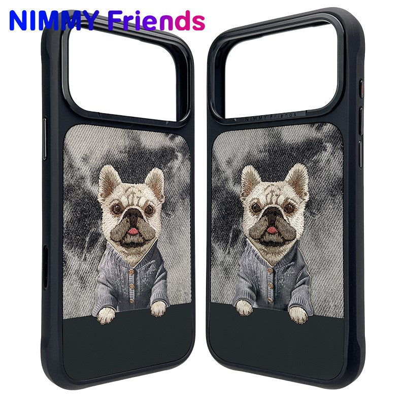 NİMMY MagSafe-Compatible 3D Dog Embroidered N-YSMC Phone Case for iPhone 17 Pro Max · 3