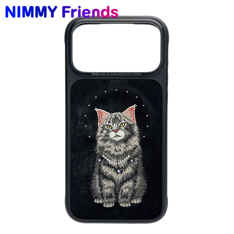 NİMMY MagSafe-Compatible Pearl Necklace 3D Cat Embroidered N-XYSS Phone Case for iPhone 17 Pro Max · 1