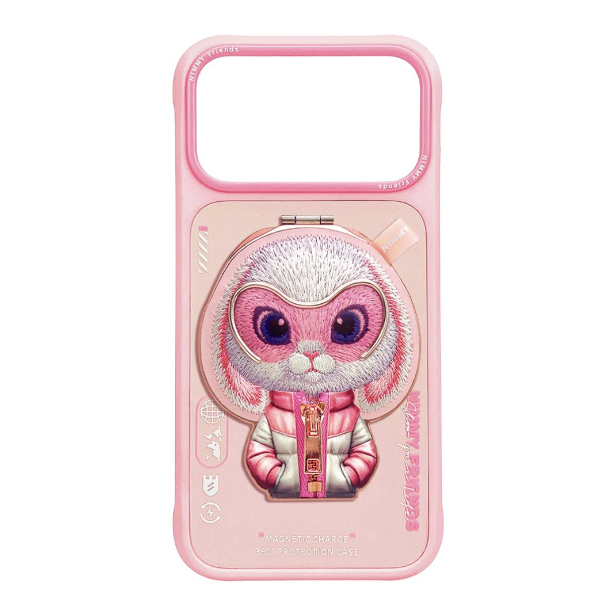 NIMMY MagSafe-Compatible Pembe Tavşan Aparatlı Cool And Cute 2.0 Phone Case for iPhone 17 Pro Max / iPhone 18 Pro Max · 1