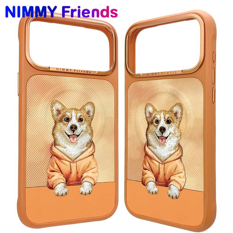 NİMMY MagSafe-Compatible 3D Dog Embroidered N-YSMC Phone Case for iPhone 17 Pro Max · 3