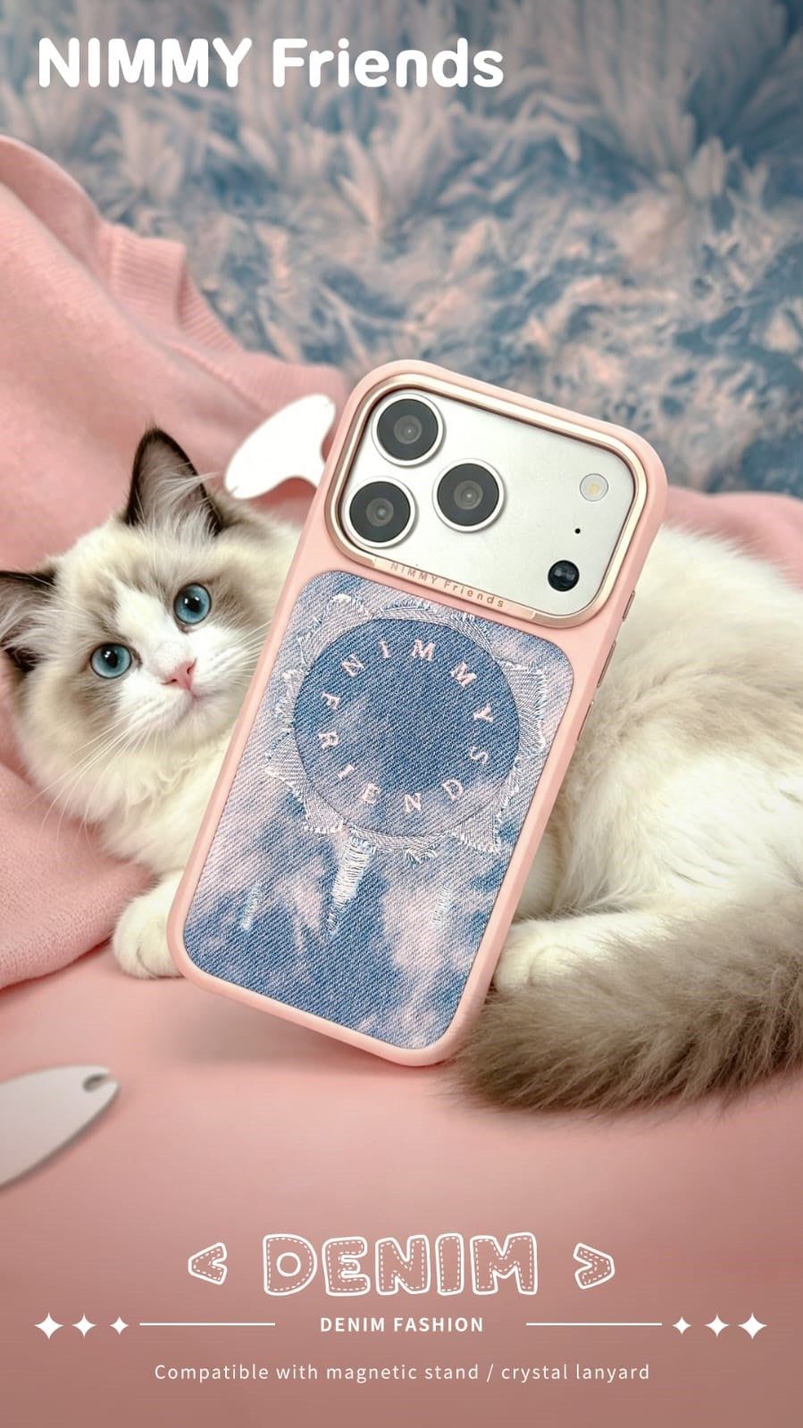 NIMMY MagSafe-Compatible Denim Metal Buttons Nimmy Case for iPhone 17 Pro Max / iPhone 18 Pro Max · 2
