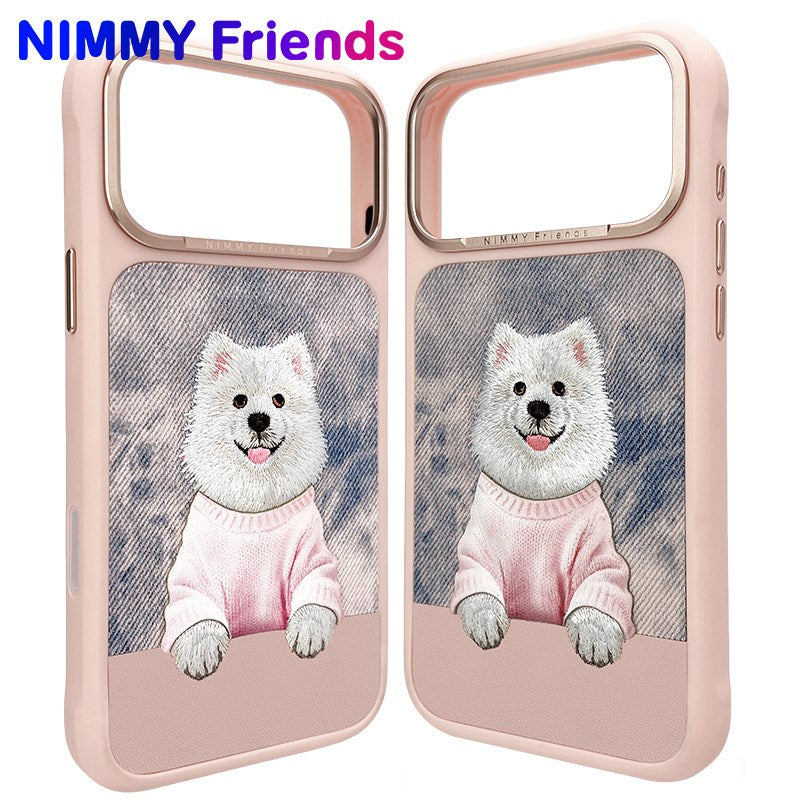 NİMMY MagSafe-Compatible 3D Dog Embroidered N-YSMC Phone Case for iPhone 17 Pro Max · 3