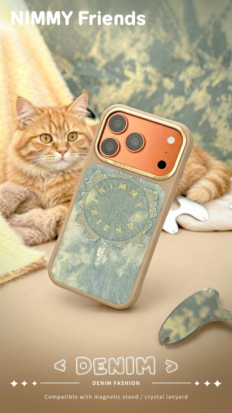 NIMMY MagSafe-Compatible Denim Metal Buttons Nimmy Case for iPhone 17 Pro Max / iPhone 18 Pro Max · 2
