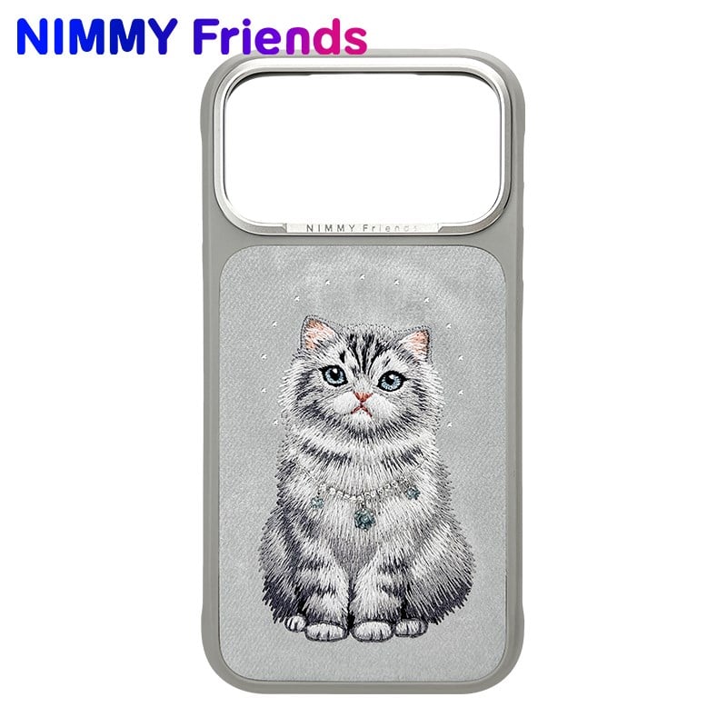 NİMMY MagSafe-Compatible Pearl Necklace 3D Cat Embroidered N-XYSS Phone Case for iPhone 17 Pro Max · 1