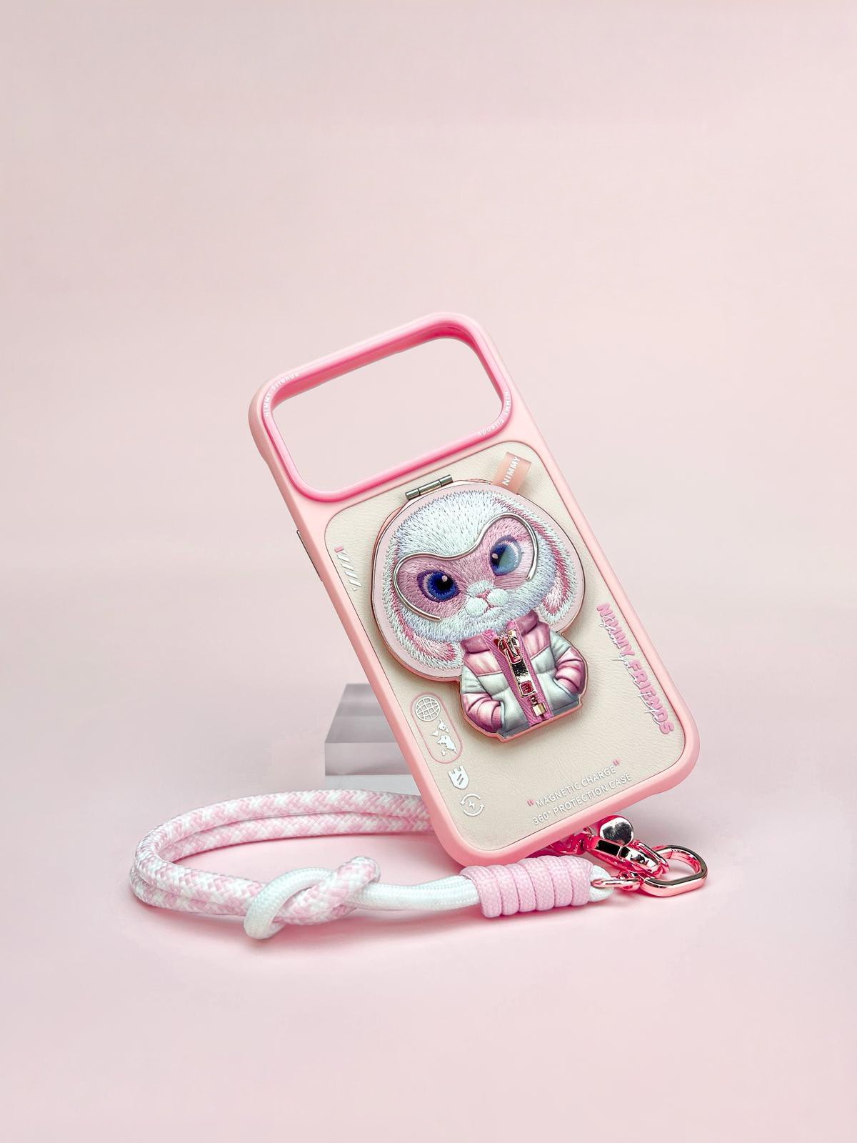 NIMMY MagSafe-Compatible Pembe Tavşan Aparatlı Cool And Cute 2.0 Phone Case for iPhone 17 Pro Max / iPhone 18 Pro Max · 3