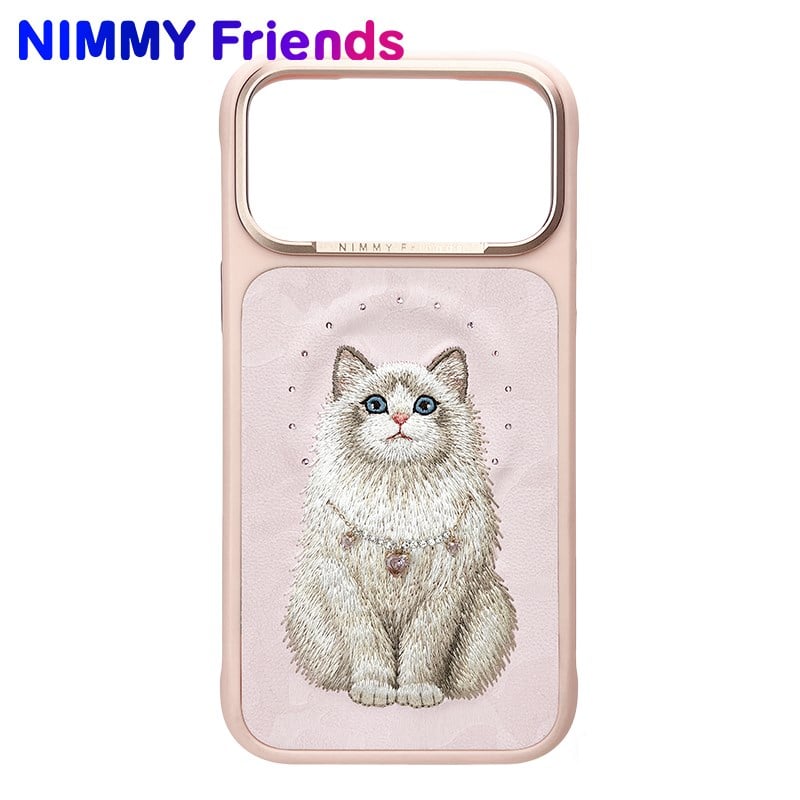 NİMMY MagSafe-Compatible Pearl Necklace 3D Cat Embroidered N-XYSS Phone Case for iPhone 17 Pro Max · 1
