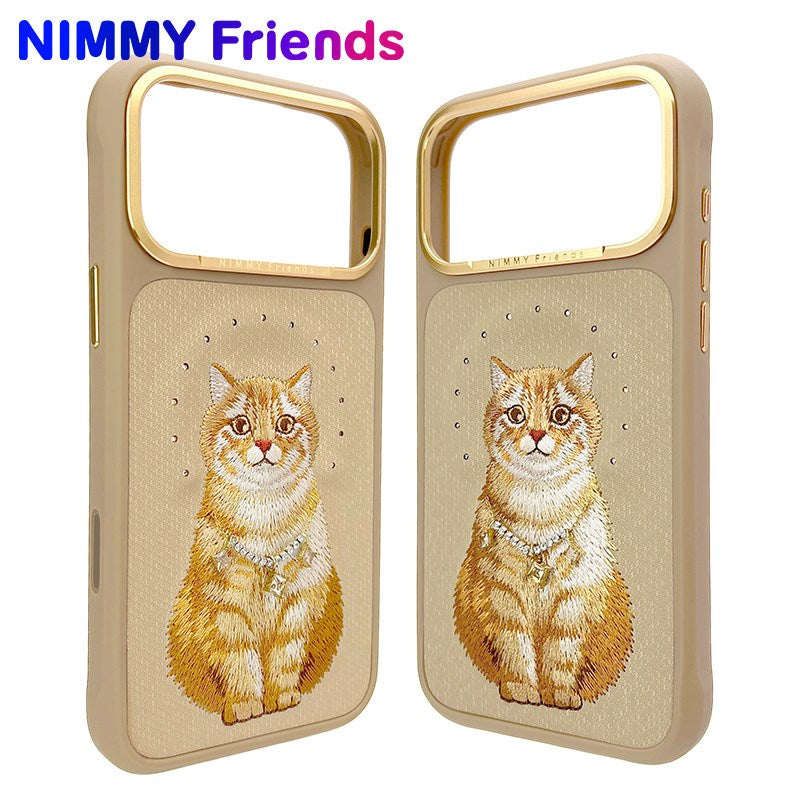 NİMMY MagSafe-Compatible Pearl Necklace 3D Cat Embroidered N-XYSS Phone Case for iPhone 17 Pro Max · 4