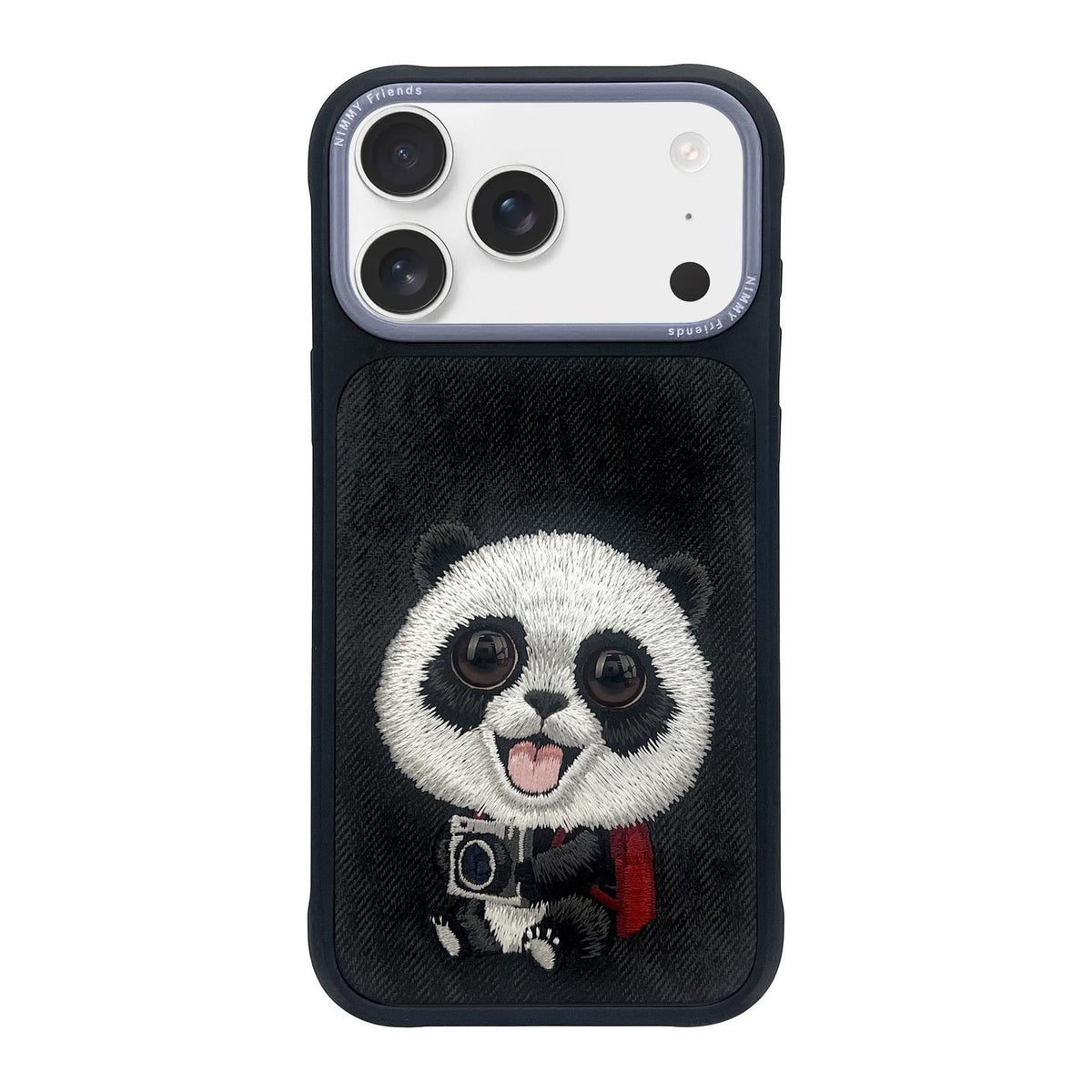 NIMMY 3D Göz Embroidered Kabartmalı Panda New Big Eyes Case for iPhone 17 Pro Max / iPhone 18 Pro Max · 1