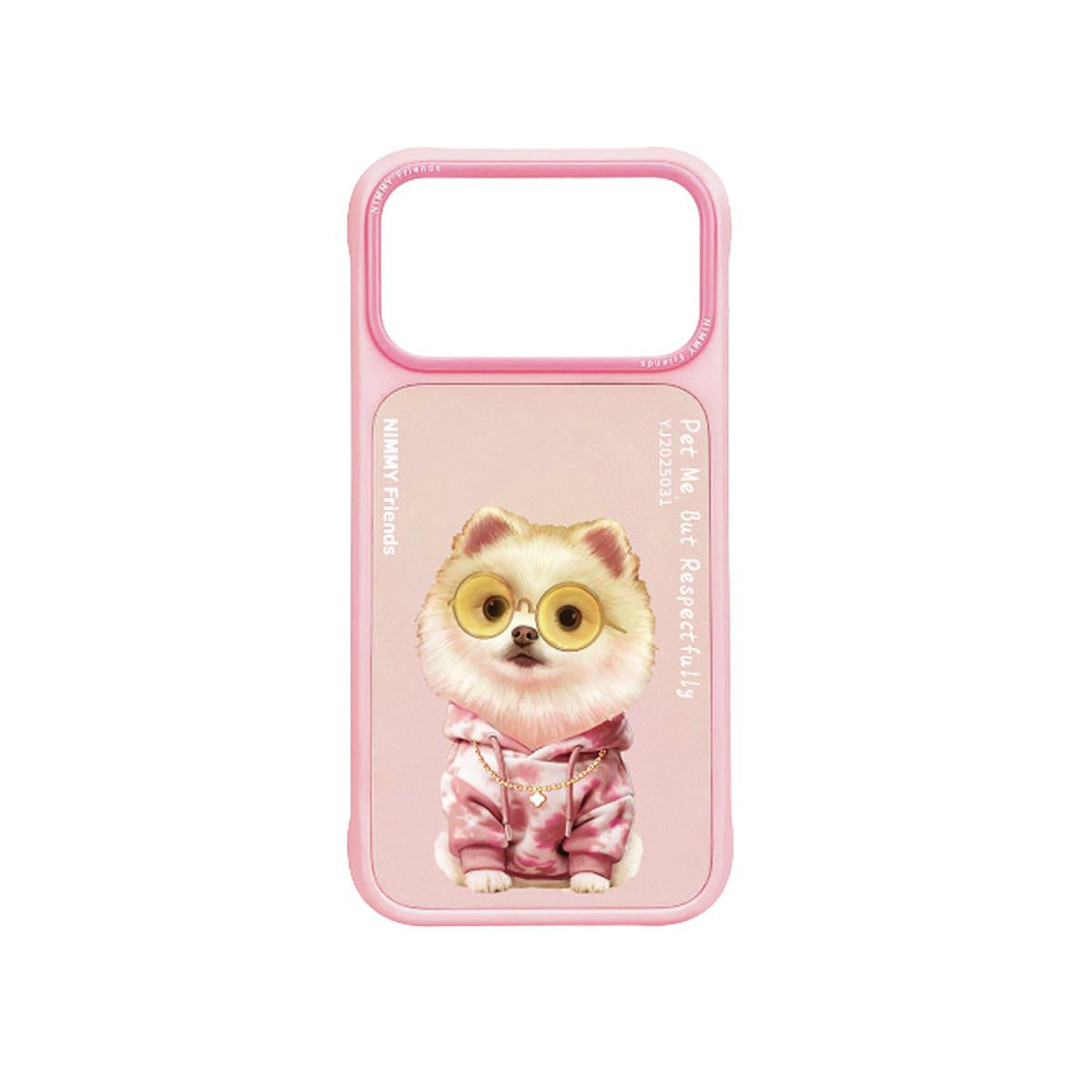 NIMMY · Embroidered Zincir and Glasses Detail Pomeranian Dog Design Case for iPhone 17 Pro / iPhone 18 Pro · 1